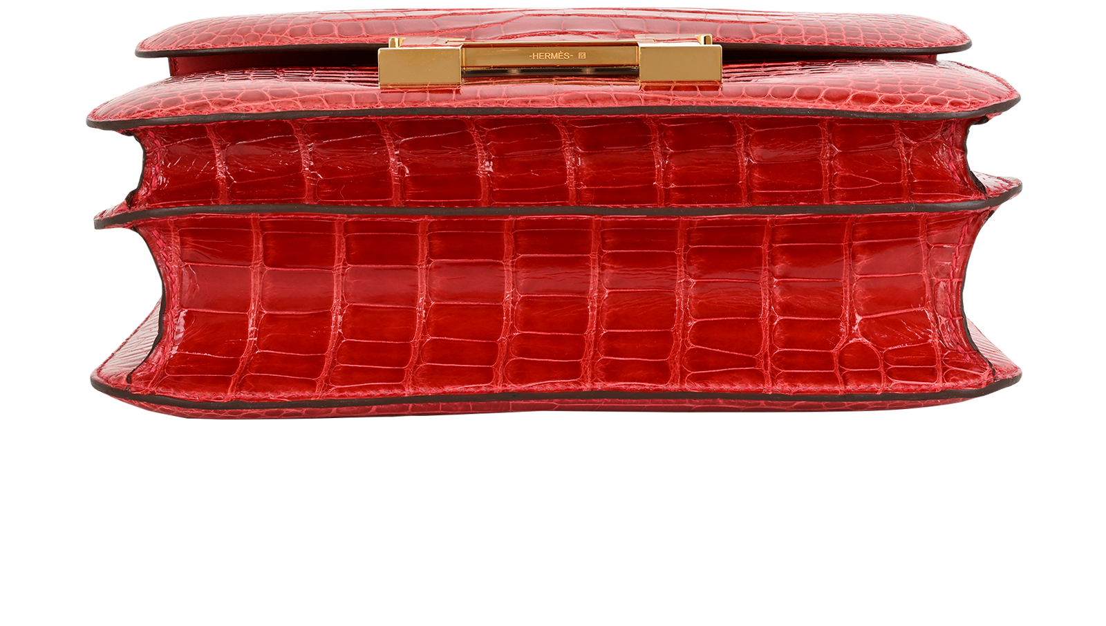 Constance 24 In Alligator Rouge H, &pound;17,000, Handbags, Red, Alligator, Top view